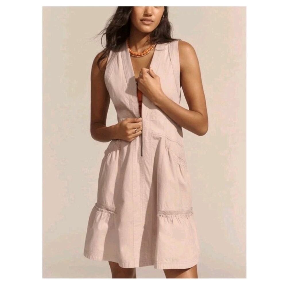Anthropologie Daily Practice Trek Utility Mini Dress Muted Rose Size S New - Picture 2 of 14